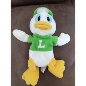Disney Parks DuckTales Louie Plush Bean Bag Green Shirt Hat Walt Disney World 7"